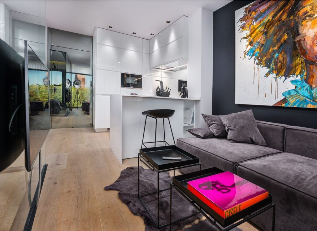 Nowoczesny apartament z panoramicznymi oknami